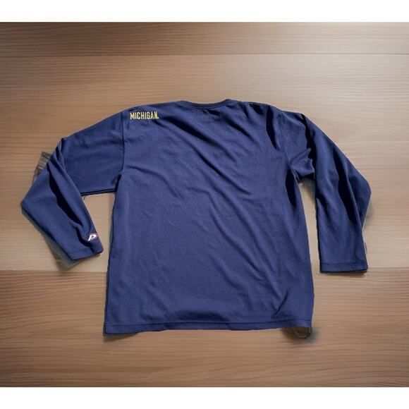 Michigan Wolverines Shirt Mens XL NCAA Football Pro Player Long Sleeve - Picture 5 of 5
